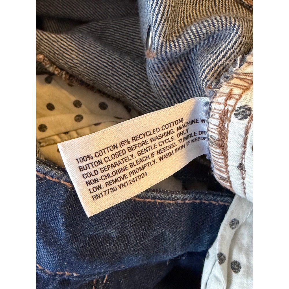 Kate Spade New York Target 4 Dark Wash Wide Leg Cuffed Jeans 100% - Picture 5 of 7